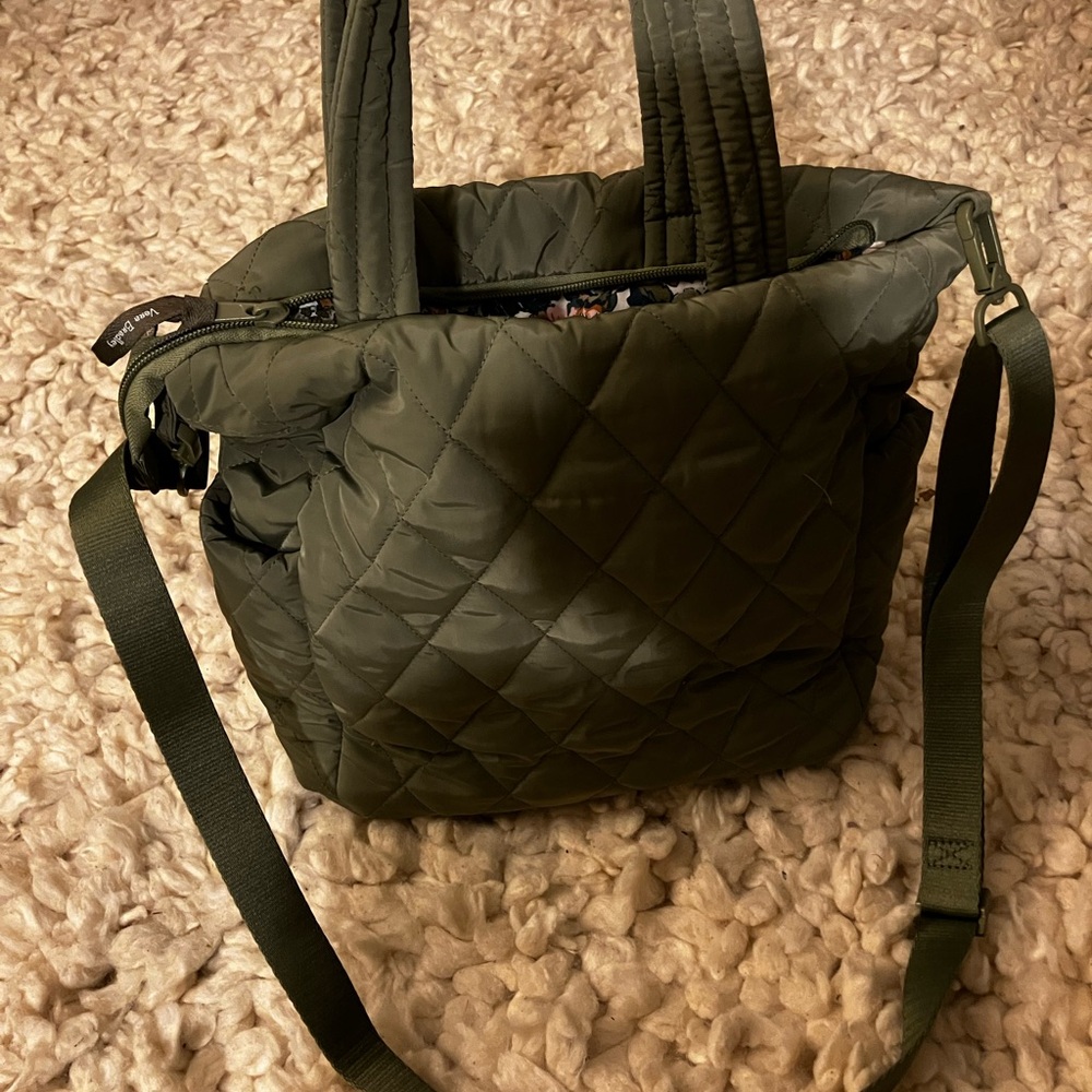 Vera Bradley Olive Quilted Tote - Picture 7 of 8